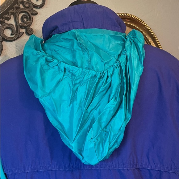 Men's Lightweight vintage 90’s Blue & Teal Shirt Jacket - Picture 4 of 6